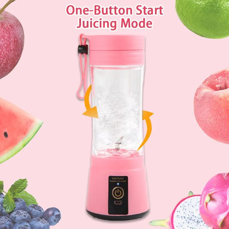 Portable Fruit Juice Blenders USB 6 Blades