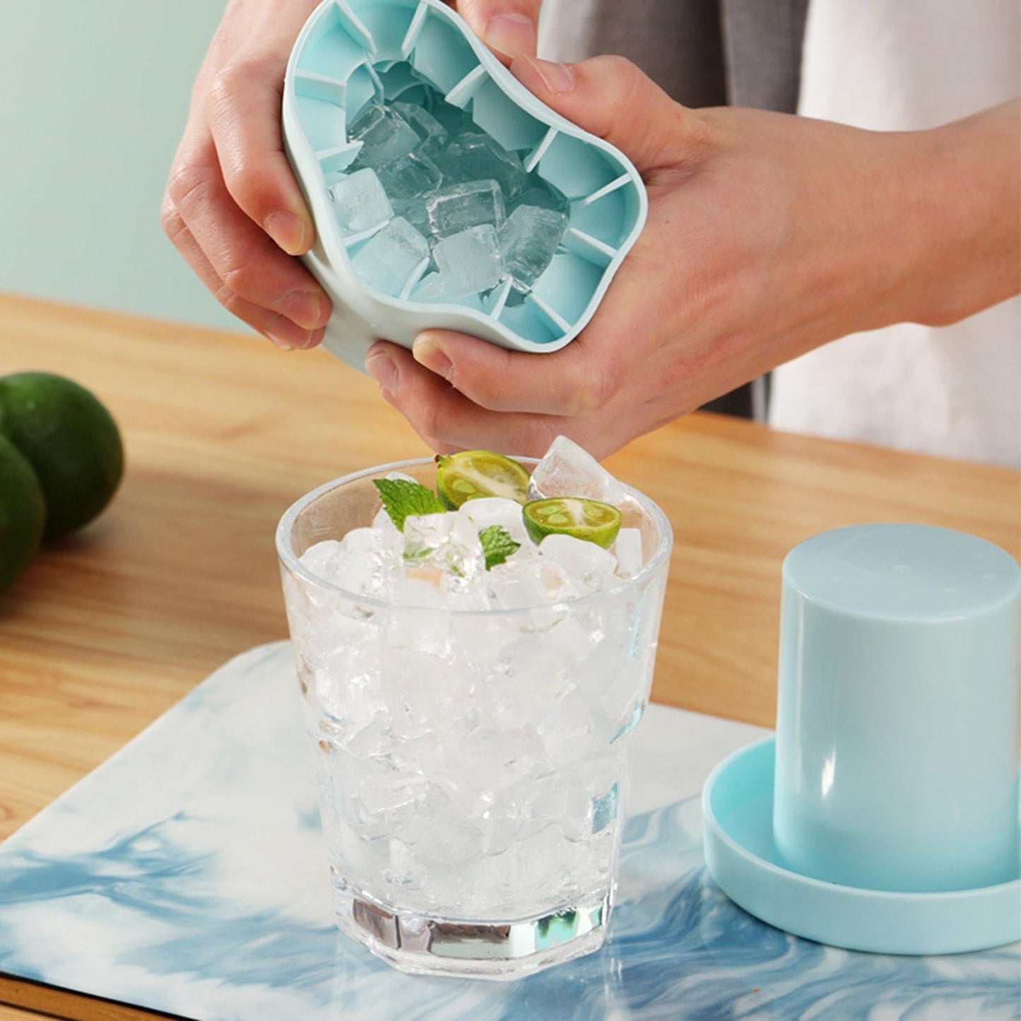 Compact Ice Bucket and Mold